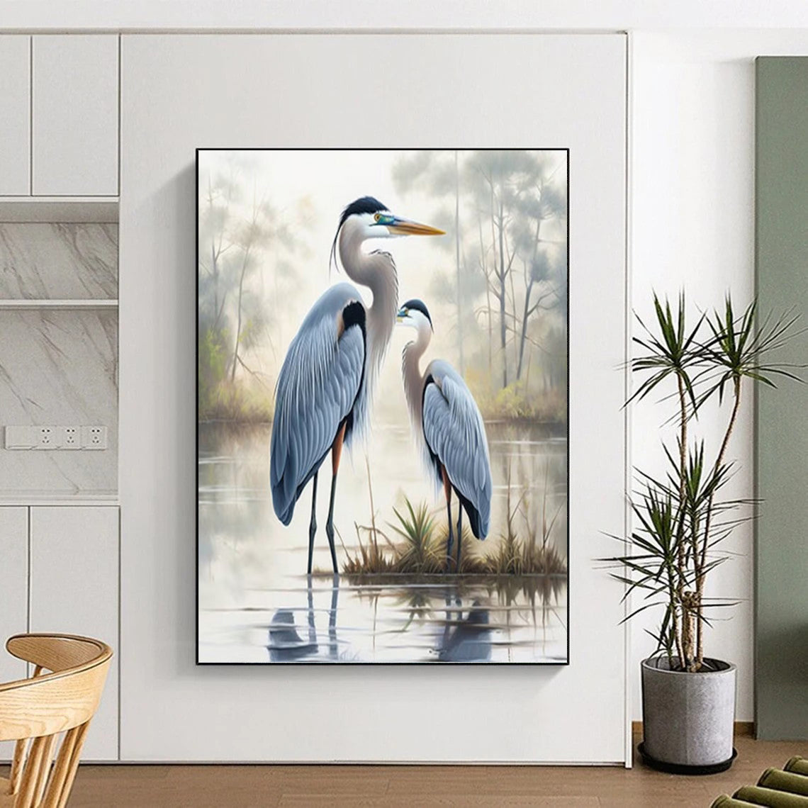 Cozy Hand - Painted Textured Abstract on Canvas for Living Room & Dining Room DKH1400