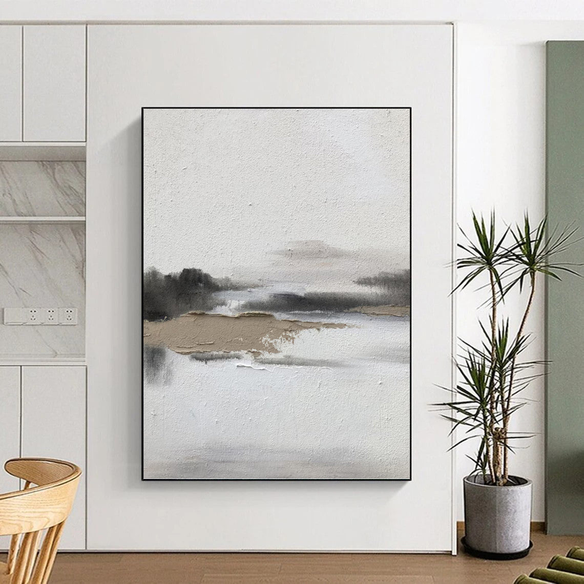 Large Vertical Custom Abstract Hand - Painted Artwork for Bar and Hallway DKH1672
