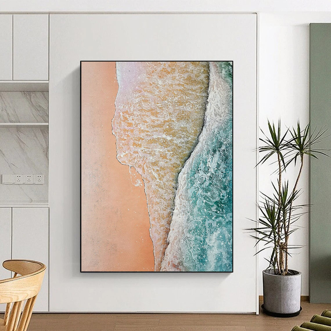Titanic - Proportioned Hand - Painted Custom Abstract Artwork for Living Room and Bar DTP044