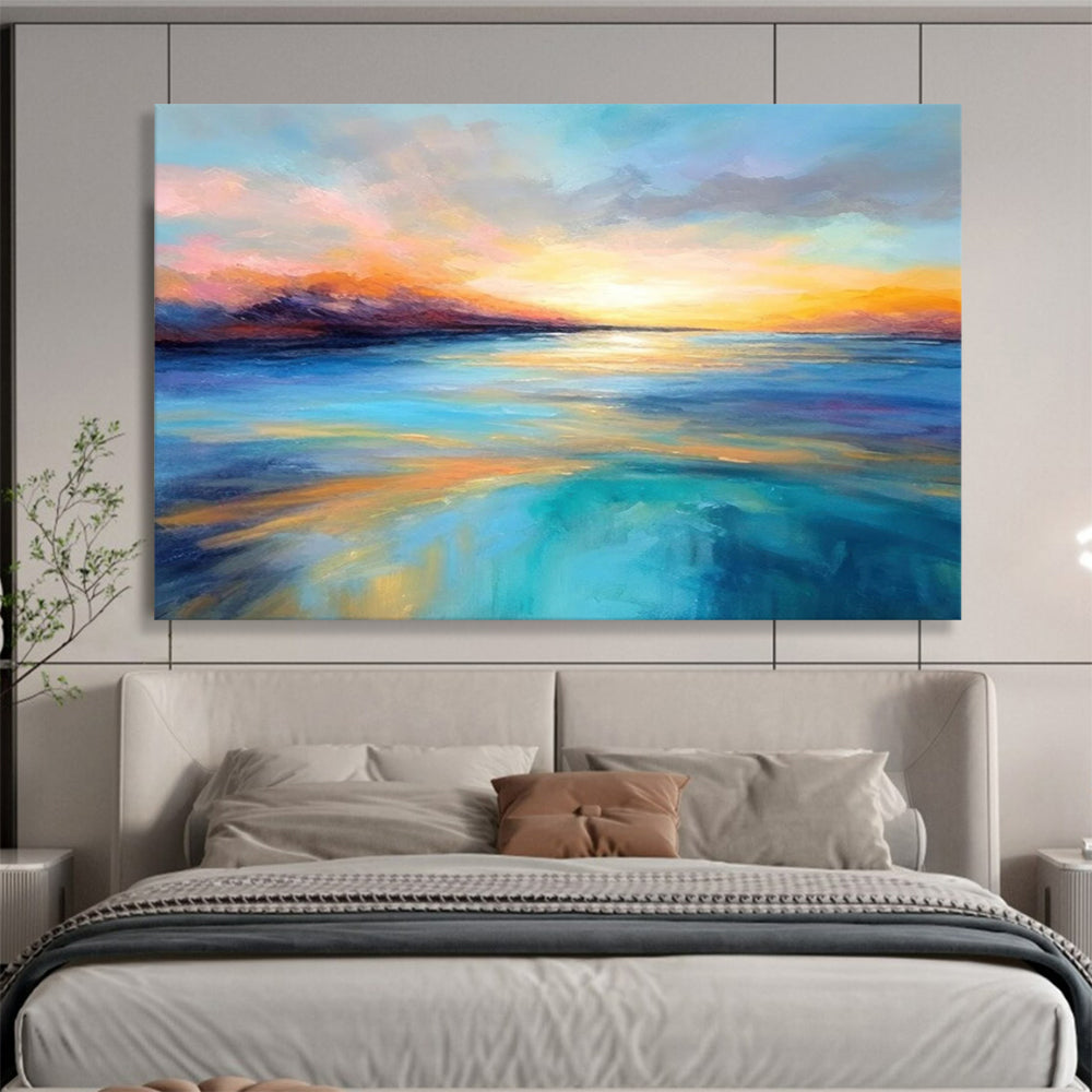 Pastel Sunset Seascape - Dreamy Bedroom Whimsy DLZ069