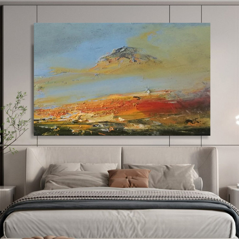 Impressionistic Mountain Sunset - Bold Living Room Drama DLZ042