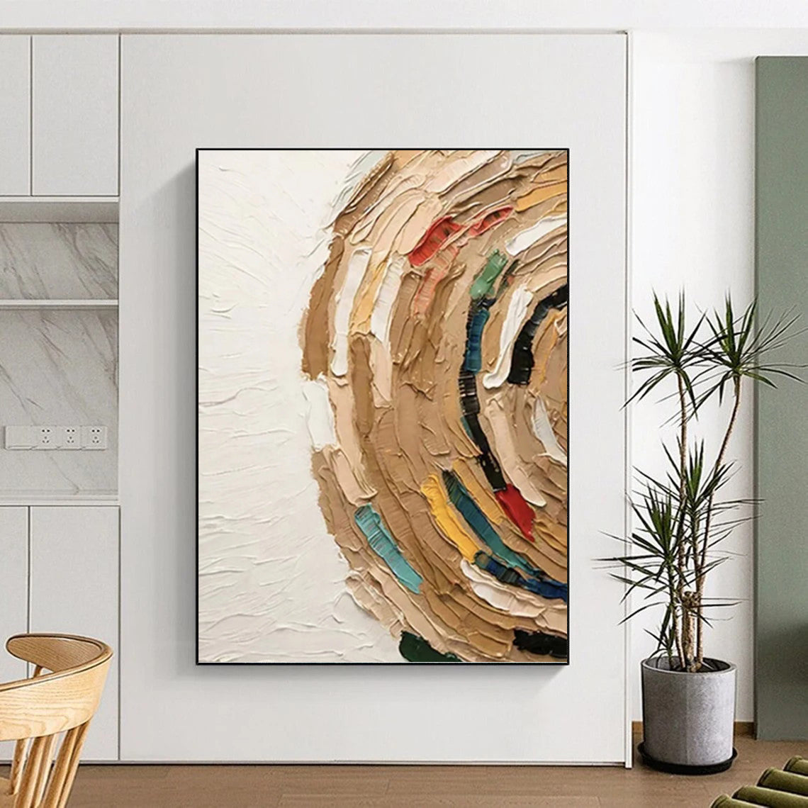 Breathtaking Hand - Crafted Textured Canvas Art for Hotel Lobby & Living Room DKH1118