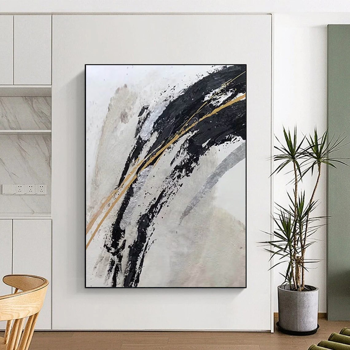Hand-Painted Large Abstract Creations: Textured Styles for Bar & Hotel DTP249