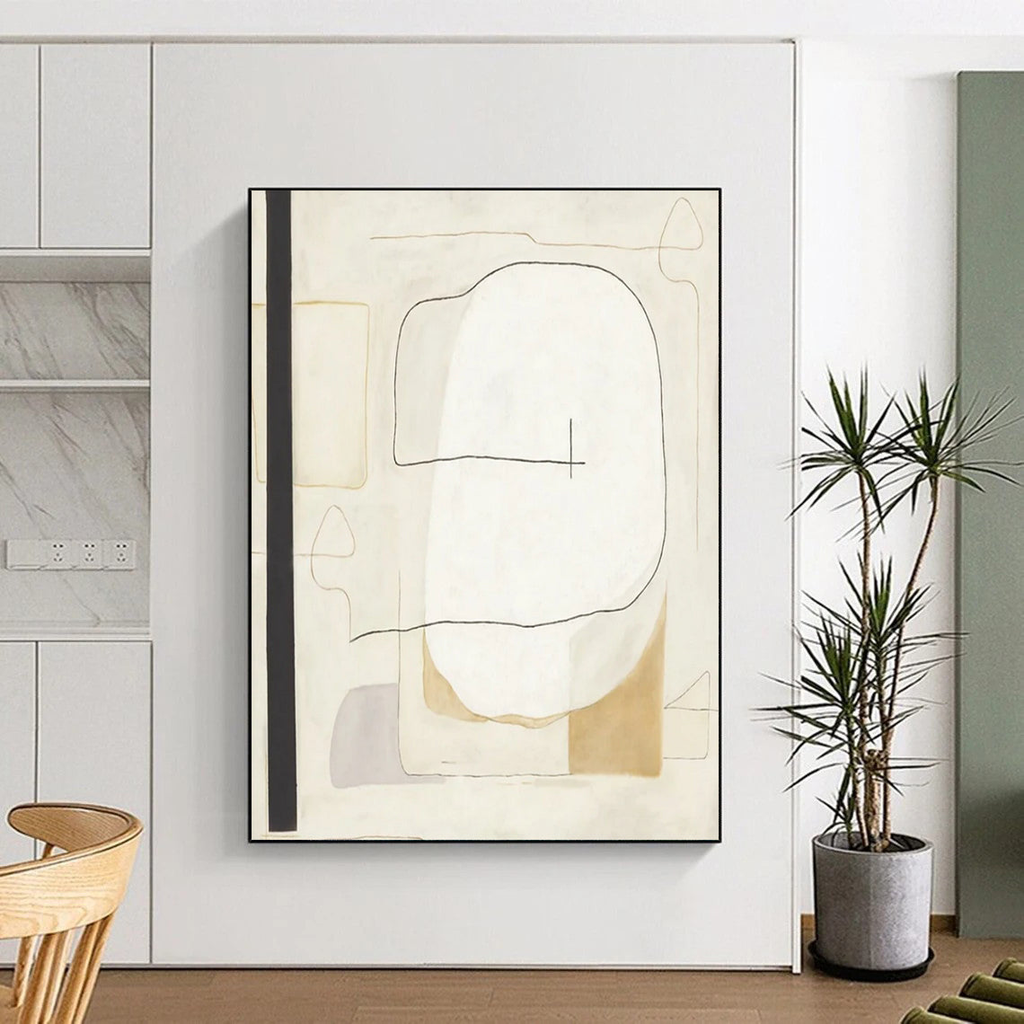 Immense - Sized Hand - Painted Custom Abstract Artwork for Bedroom and Living Room DTP025