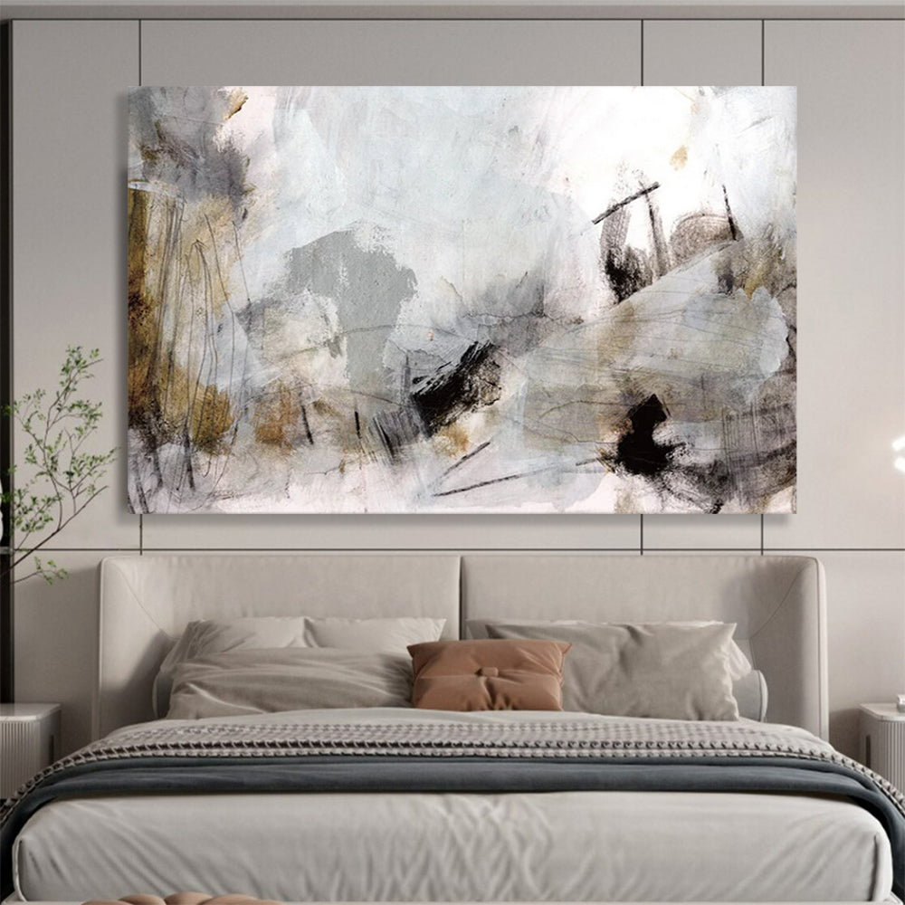 Subtle Gray Collage - Large Serene Office Art DLZ135