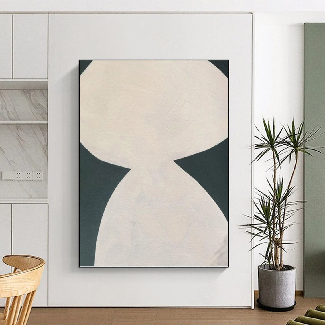 Dazzling Hand - Painted Textured Canvas Abstract for Office & Hallway DKH1081