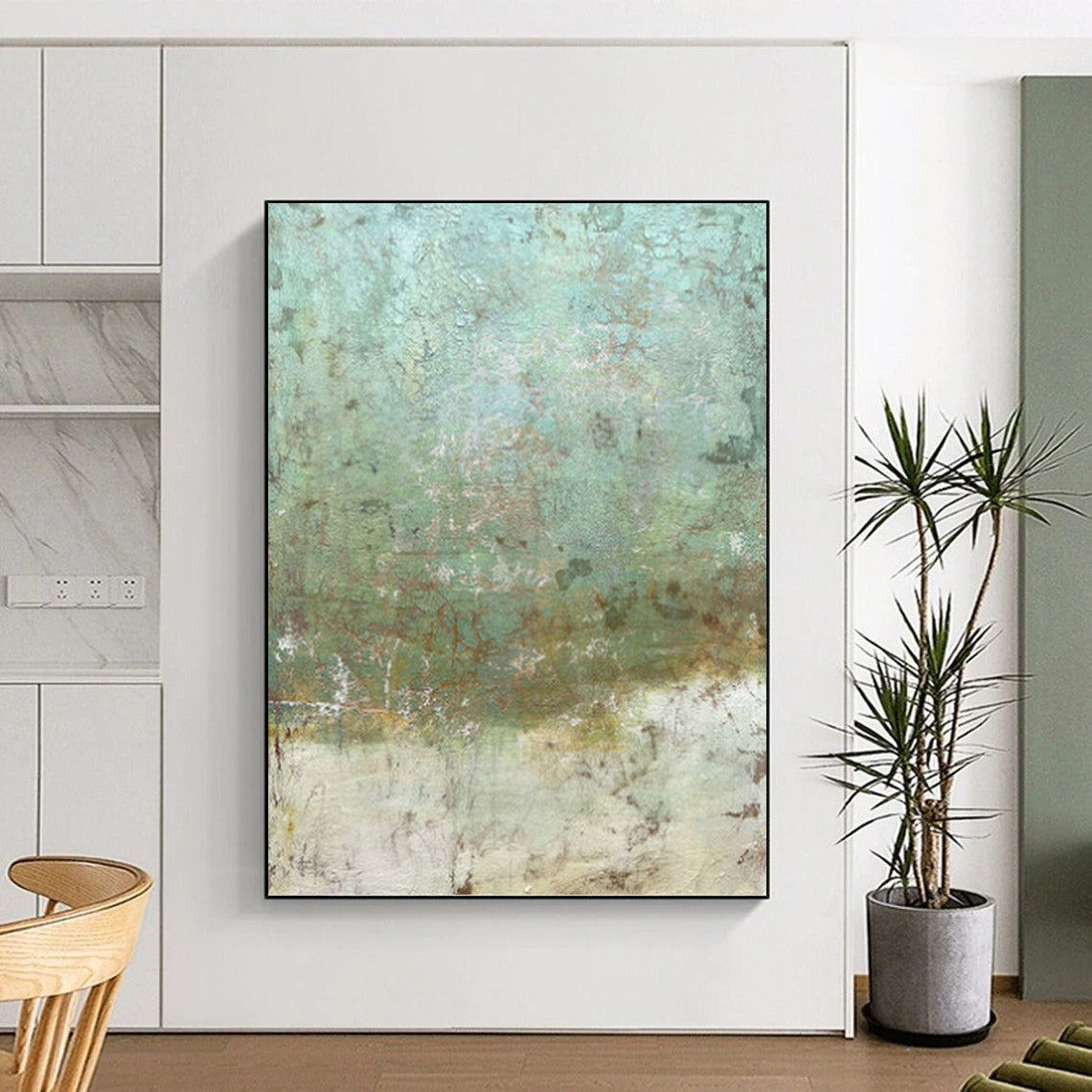 Supersized Hand - Painted Custom Abstract Work (with Unique Textures), for Bedroom and Living Room DKH1472