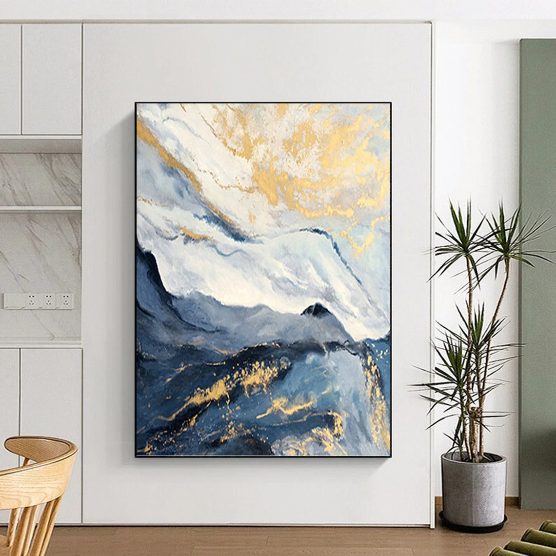 Subtly Textured Abstract Canvas for Bedroom & Dining Room DKH0930
