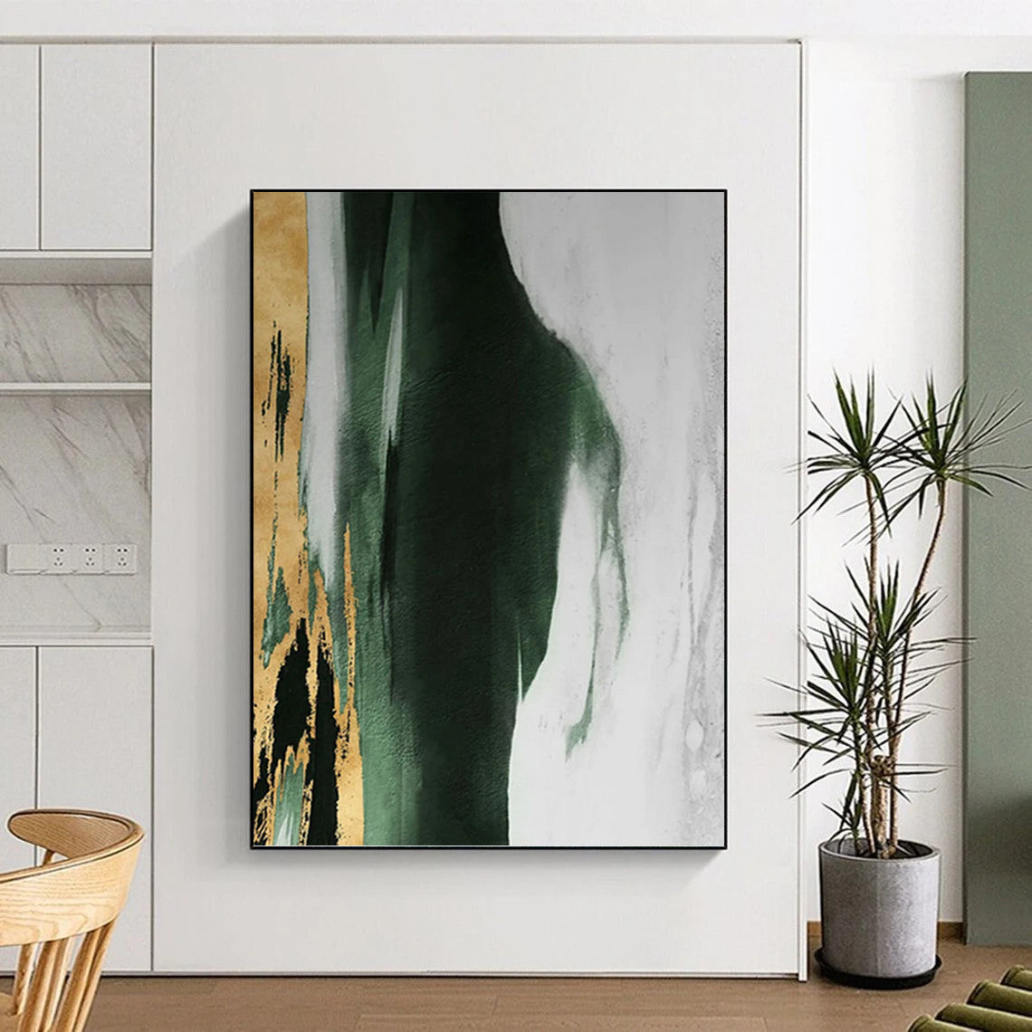 Striking Hand - Painted Textured Abstract Canvas for Art Gallery & Exhibition Space DKH1234
