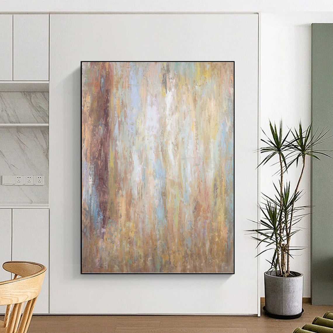 Peaceful Textured Abstract Painting for Bedroom & Dining Room DKH0946