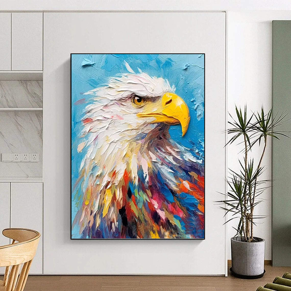 Gigantic Custom - Crafted Textured Canvas Abstract for Hotel Suite & Living Room DKH1060