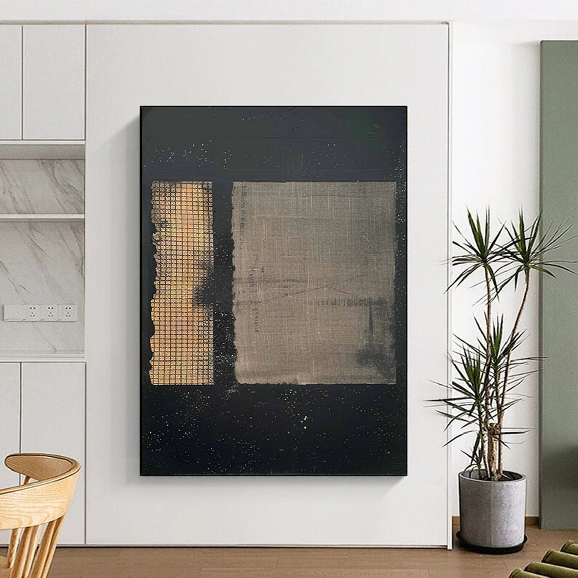 Hand-Painted Large Custom Abstract Paintings for Bar & Entryway DTP307
