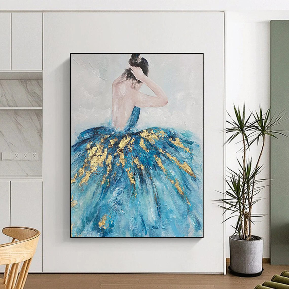 Large - Sized Stimulating Hand - Painted Textured Abstract on Canvas for Office & Living Room DKH1414