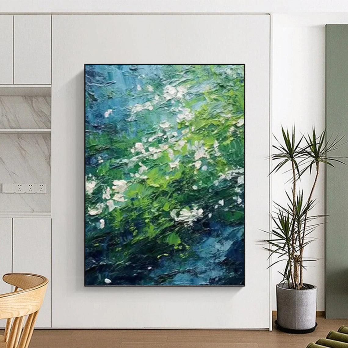 Refined Hand - Painted Textured Abstract on Canvas for Hotel & Dining Room DKH1404