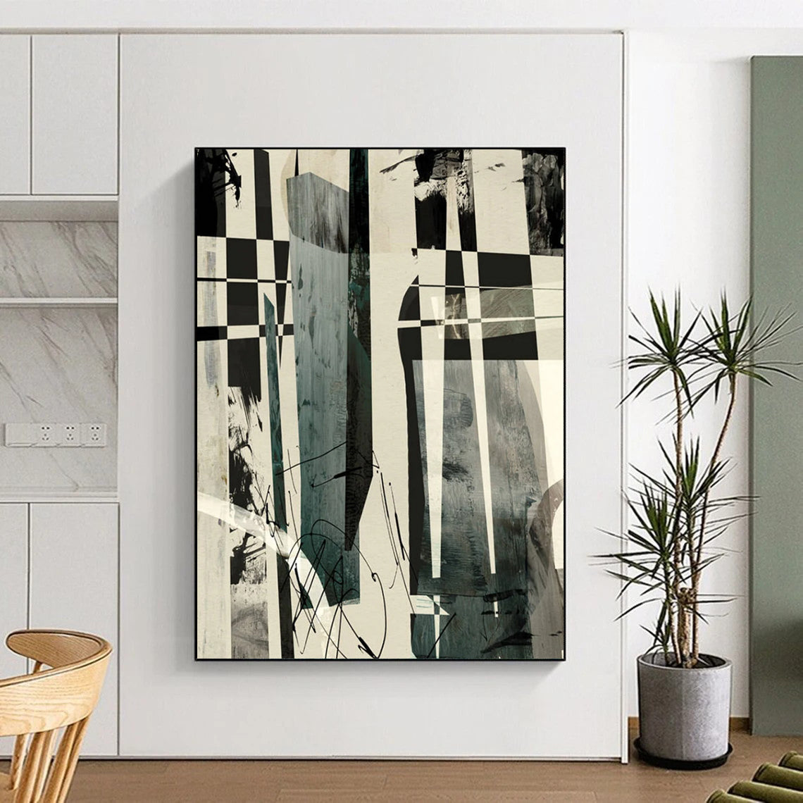 Large Custom Abstract Paintings: Textured Masterpieces for Living Room & Hallway DTP218