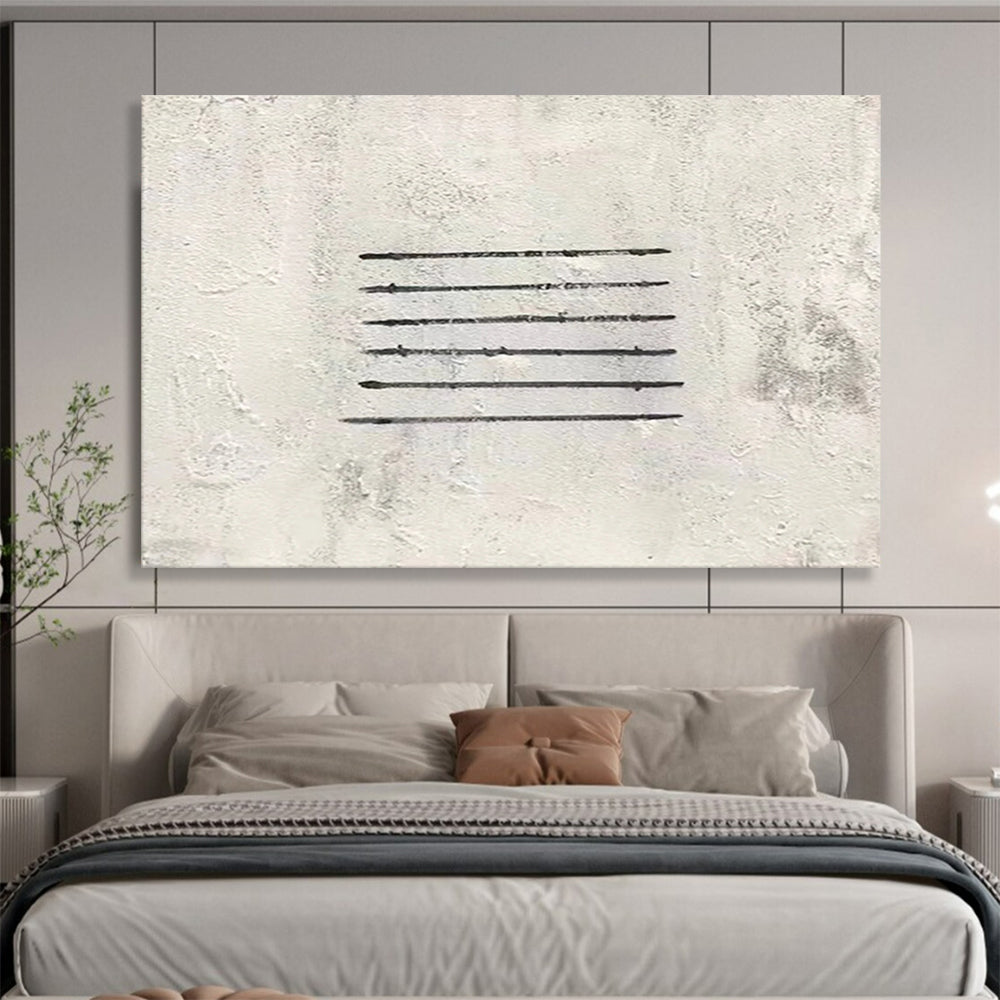 Subtle Line Etching - Minimalist Living Room or Office Art DLZ262