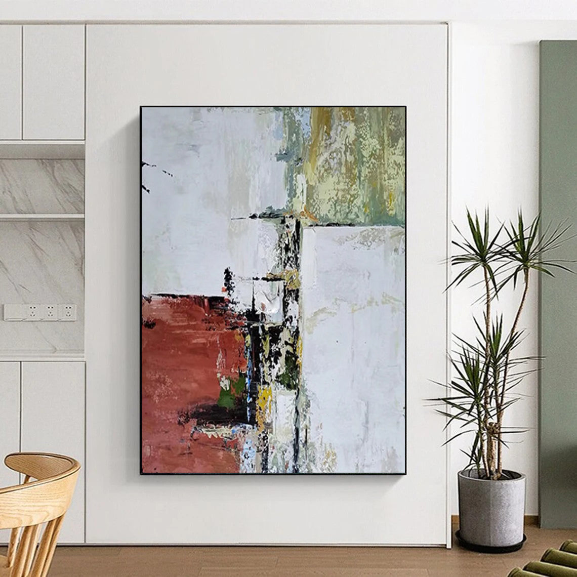 Grandiose Hand - Painted Textured Custom Abstract Art for Dining Room and Bar DTP039