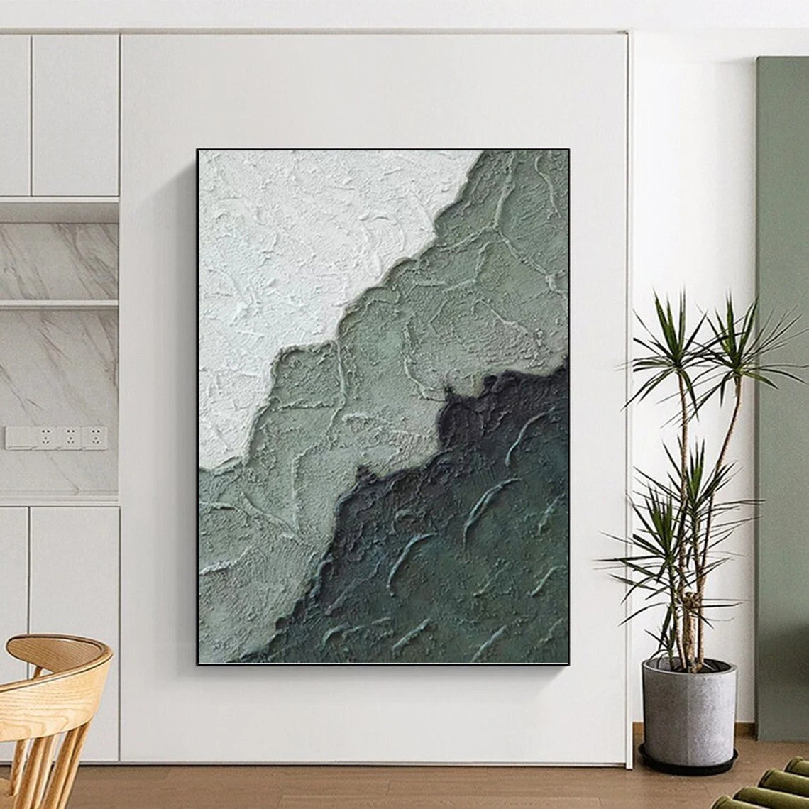 Colossal Hand - Painted Textured Abstract Canvas for Ballroom & Event Hall DKH1212