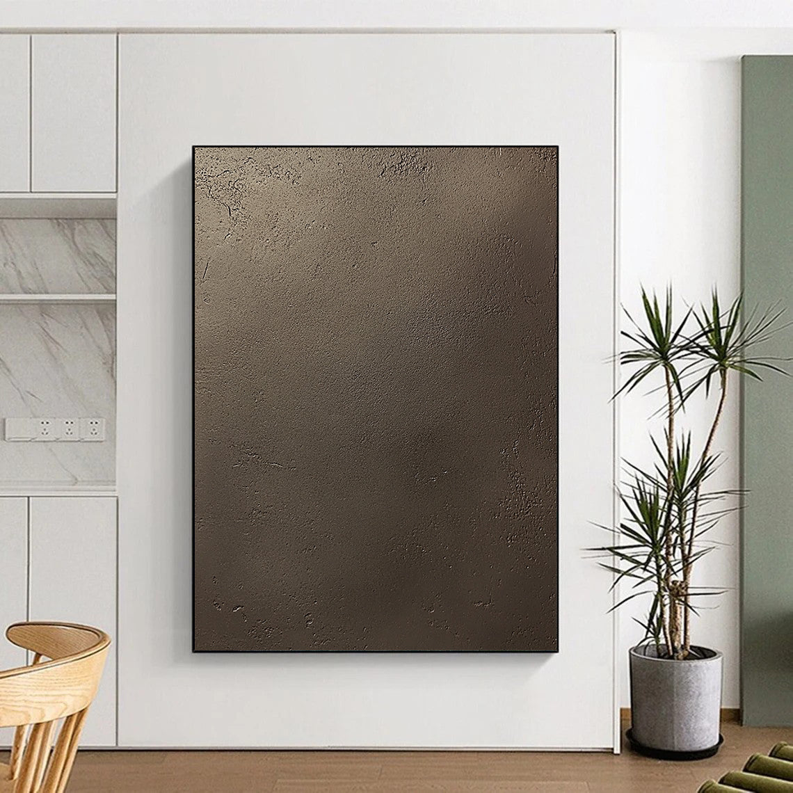 Contemporary artistry showcases a refined dark brown concrete texture with subtle grain, capturing elegance and simplicity in a lifelike matte finish. DLZ1116