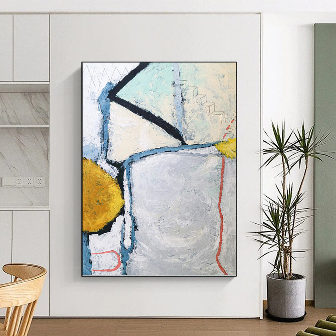Graceful Custom - Crafted Textured Canvas Art for Bedroom & Bar DKH1105