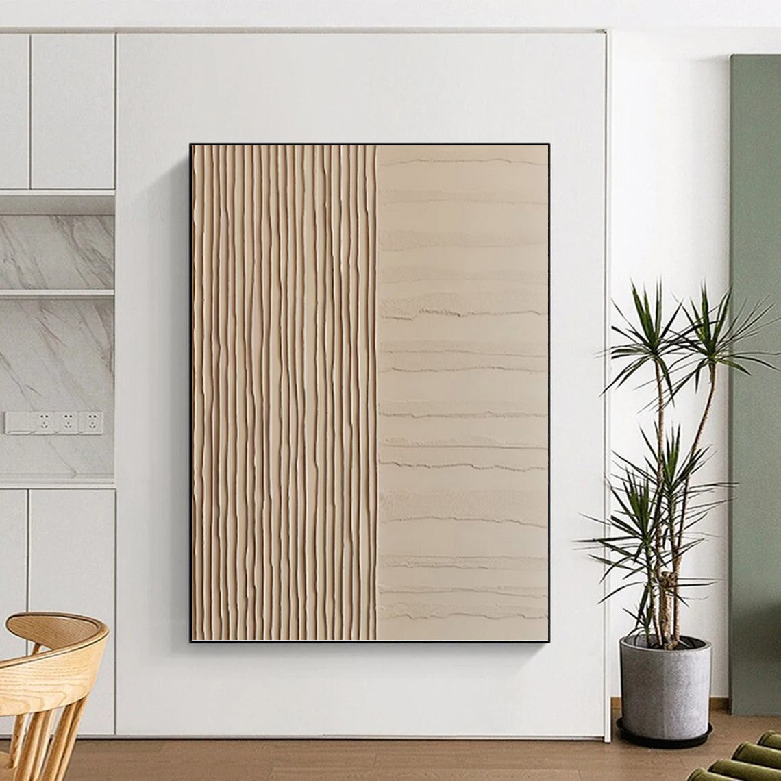 Palace - Sized Hand - Painted Custom Abstract Work (with Exquisite Textures), for Office and Bedroom DKH1478