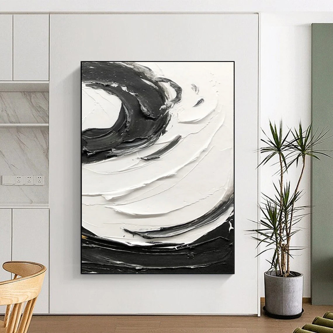 Custom Hand-Painted Abstract Art for Living Room & Hallway DTP380
