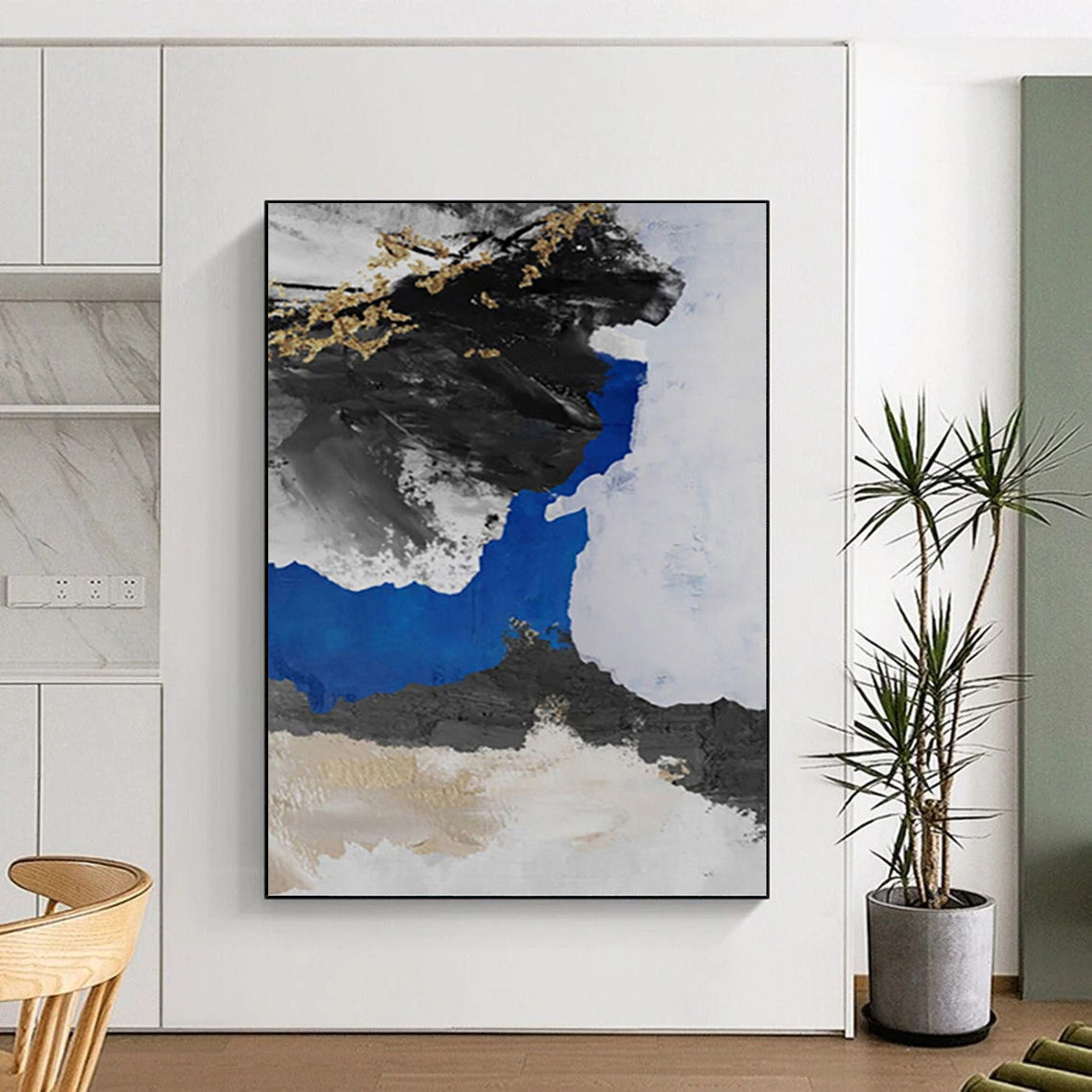 Immense Hand - Painted Textured Abstract Painting for Airport Terminal & Train Station DKH1231