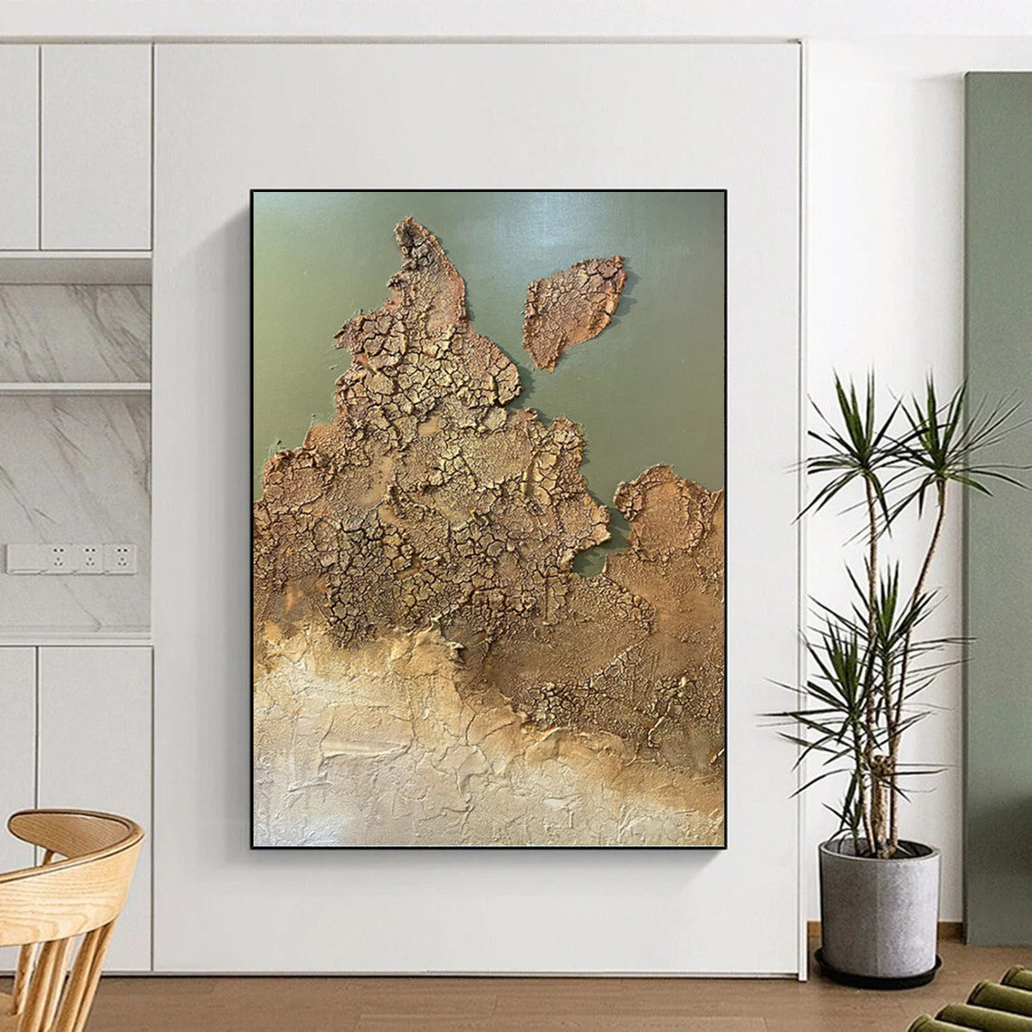 Gargantuan - Format Hand - Painted Custom Abstract Sonnet (with Captivating Textures), for Dining Room and Hotel DKH1509