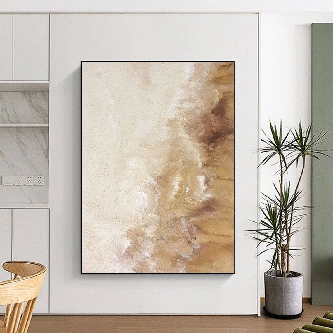 Grand Hand - Painted Textured Abstract Art for Reception Area & Lobby DKH1223