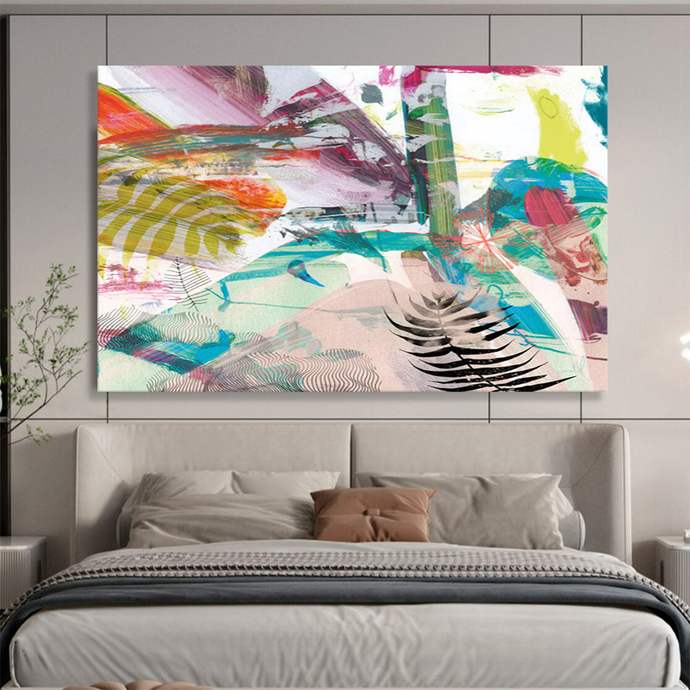 Vibrant Tropical Collage - Lively Dining Room Accent DLZ118