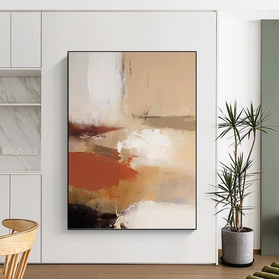 Luxuriously Massive Hand - Painted Textured Abstract Art for Salon & Beauty Parlor DKH1245