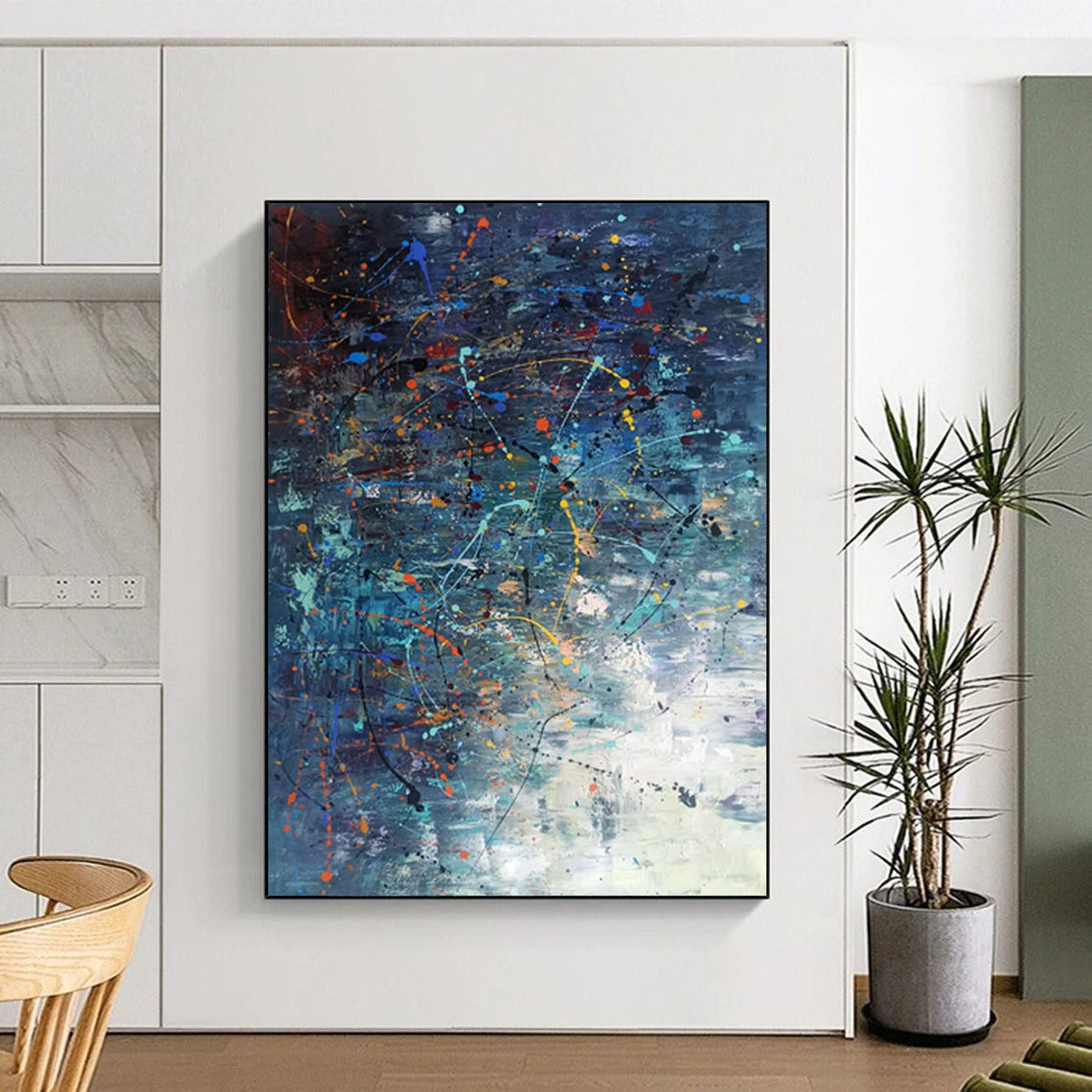 Hand-Painted Custom Abstract Art: Big Sizes for Bedroom & Office DTP246