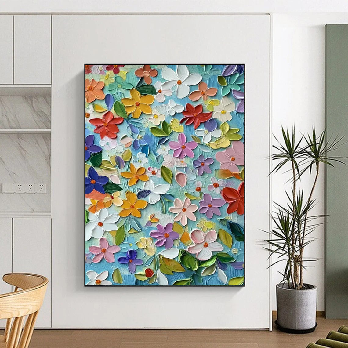 Massive Vertical Hand - Painted Custom Abstract Marvel (with Intricate Textures) for Hallway and Entryway DKH1551
