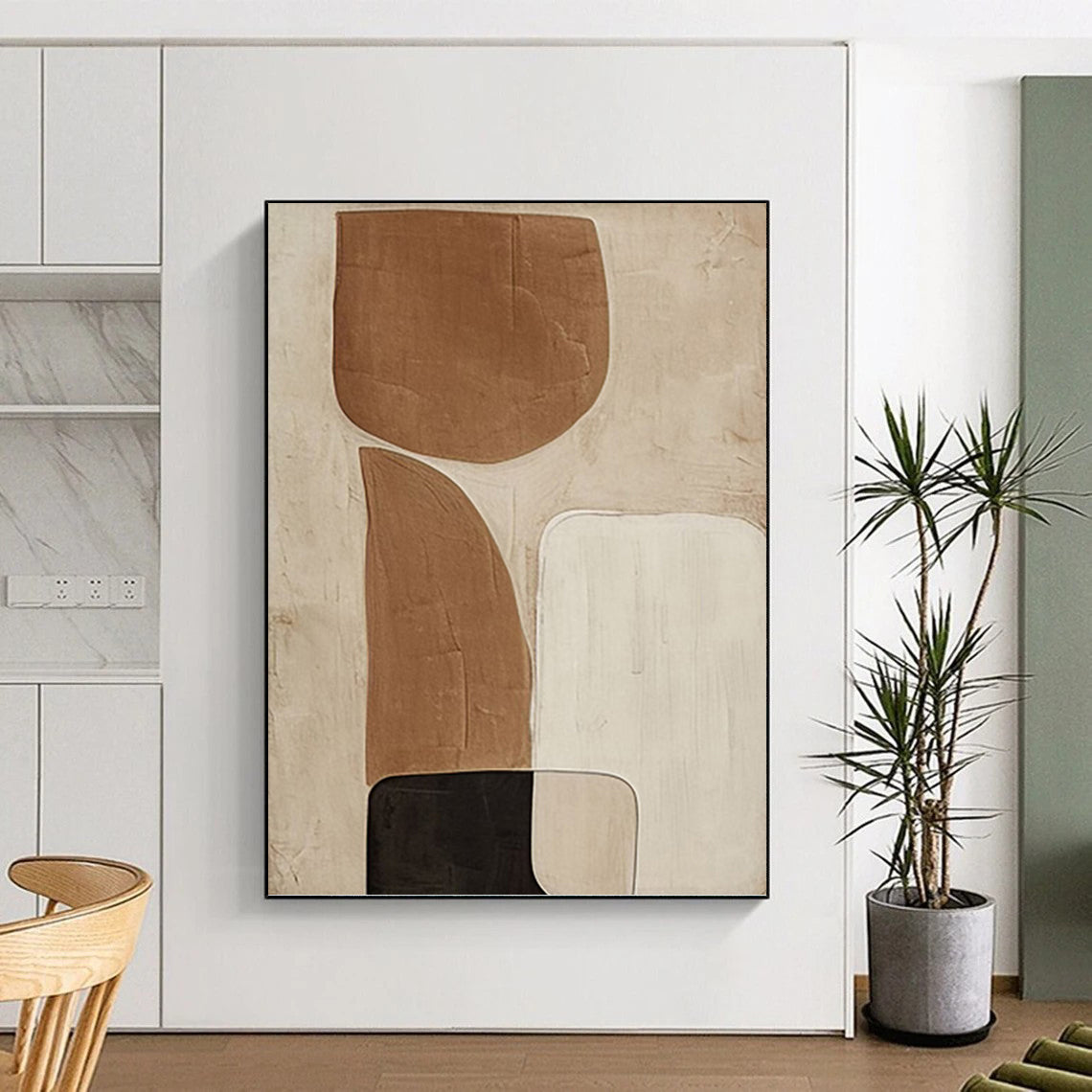 Grandiose - Scale Hand - Painted Textured Custom Abstract Gem, Perfect for Bedroom and Dining Room DKH1494