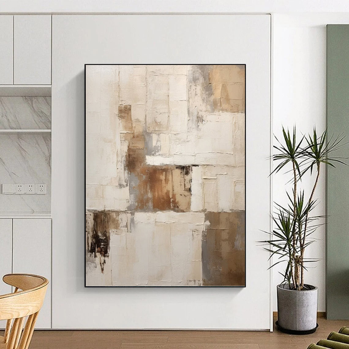 Glorious Hand - Painted Textured Abstract Painting for Living Room & Hotel DKH1310