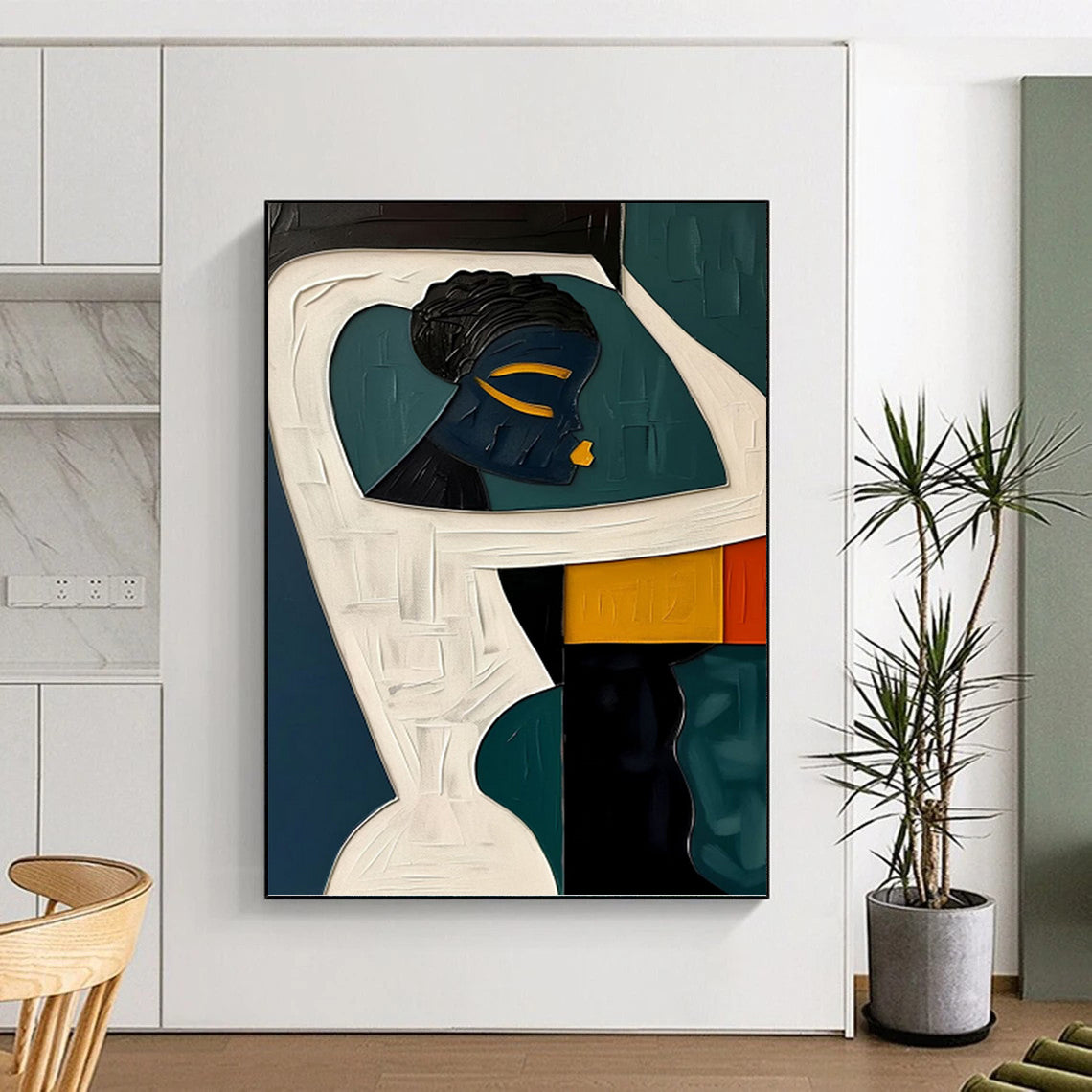 Mammoth Hand - Painted Textured Custom Abstract Painting, Suitable for Office and Hallway DKH1471