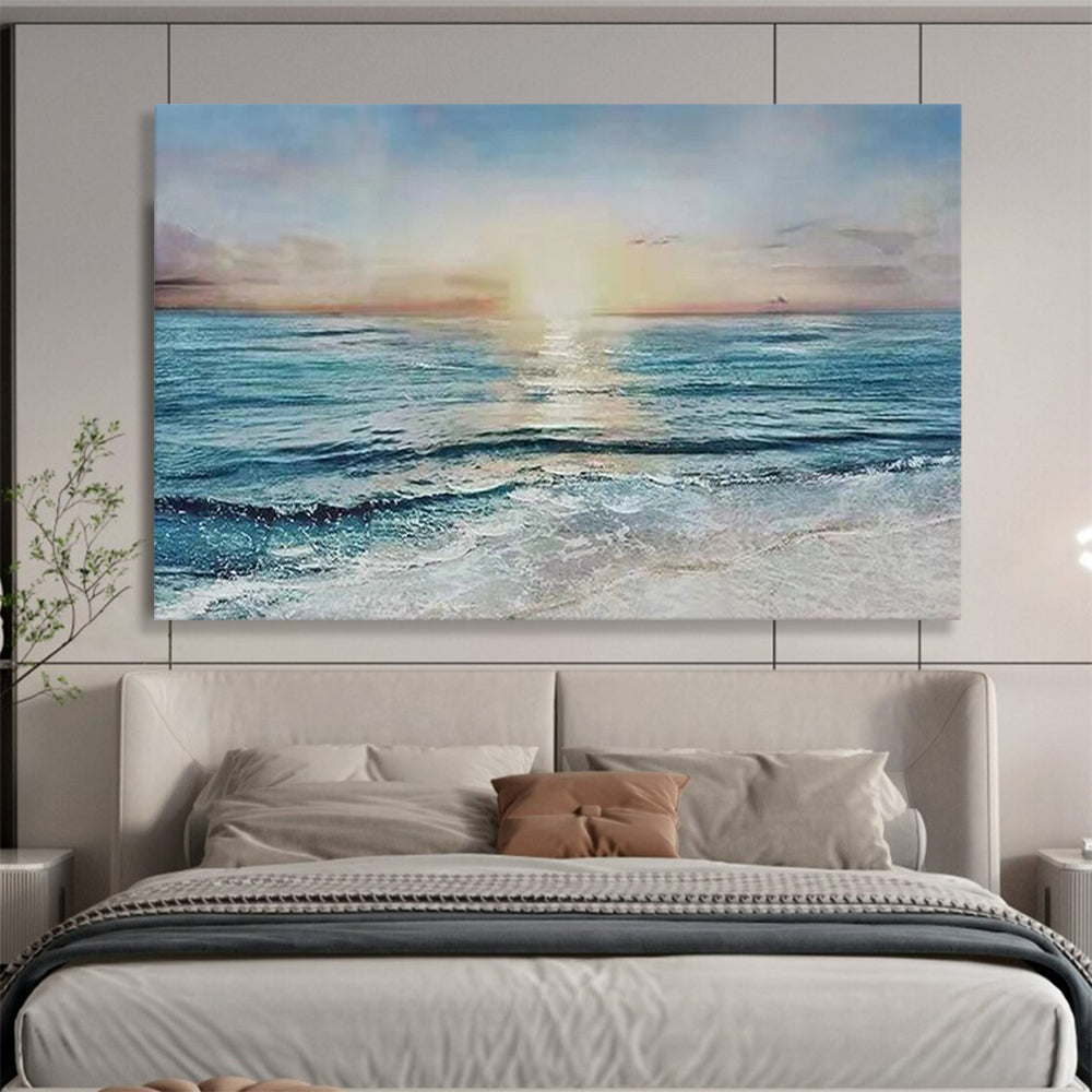 Sunset Over the Ocean - Romantic Living Room or Bedroom Art DLZ258