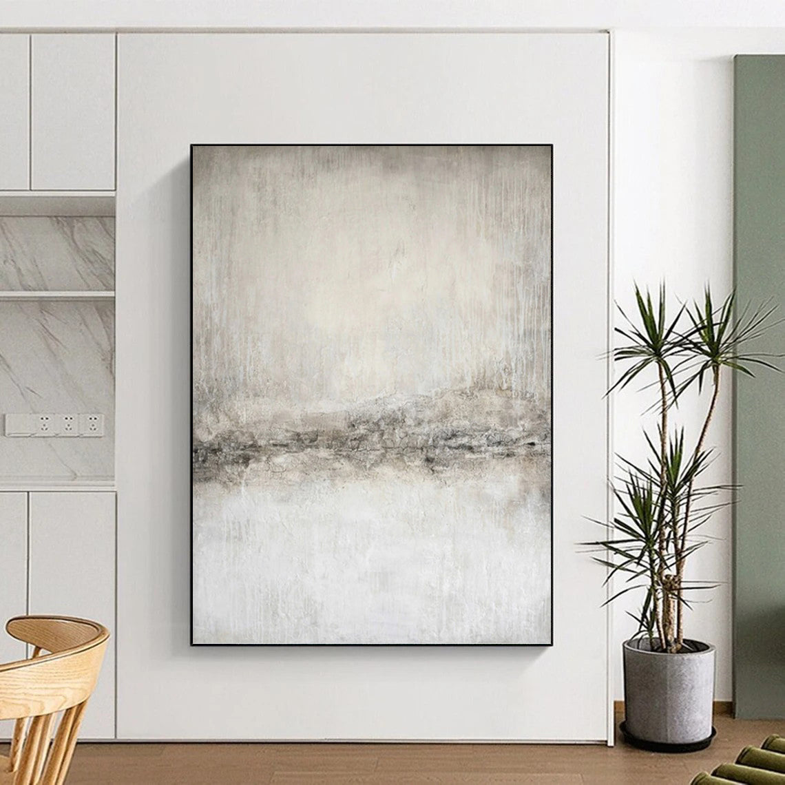Magnificent Hand - Crafted Textured Canvas Abstract for Dining Room & Office DKH1068