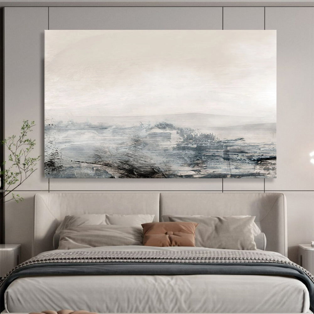 Misty Landscape Abstraction - Oversized Dreamy Living Room Decor DLZ136