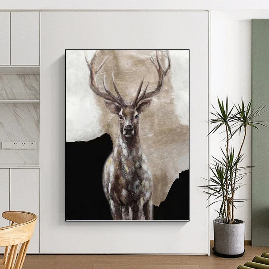 Large - Sized Hand - Painted Abstract Custom Work (with Three - Dimensional Textures), Suitable for Bedroom and Office DKH1462