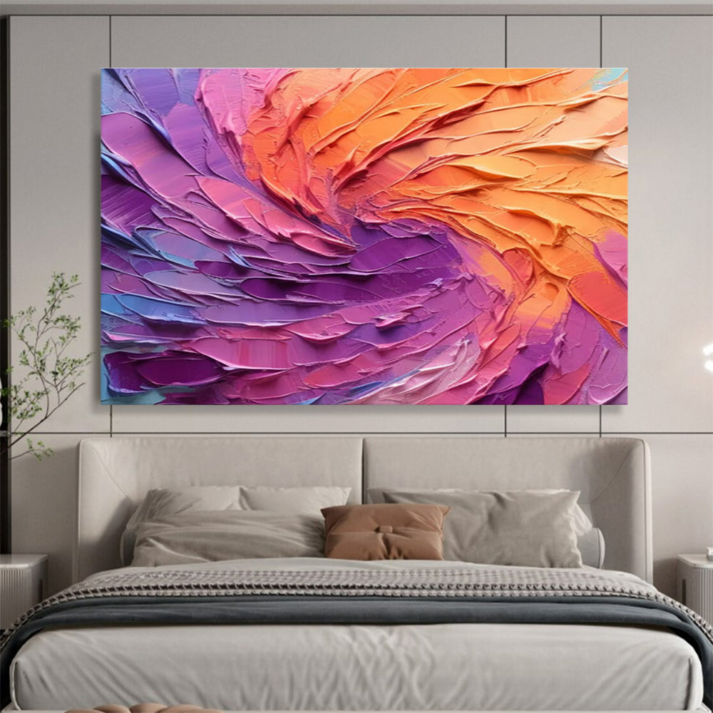 Breathtaking Original Enormous Textured Hand - Rendered Abstract Wall Art for Dramatic Ambiance DKH820