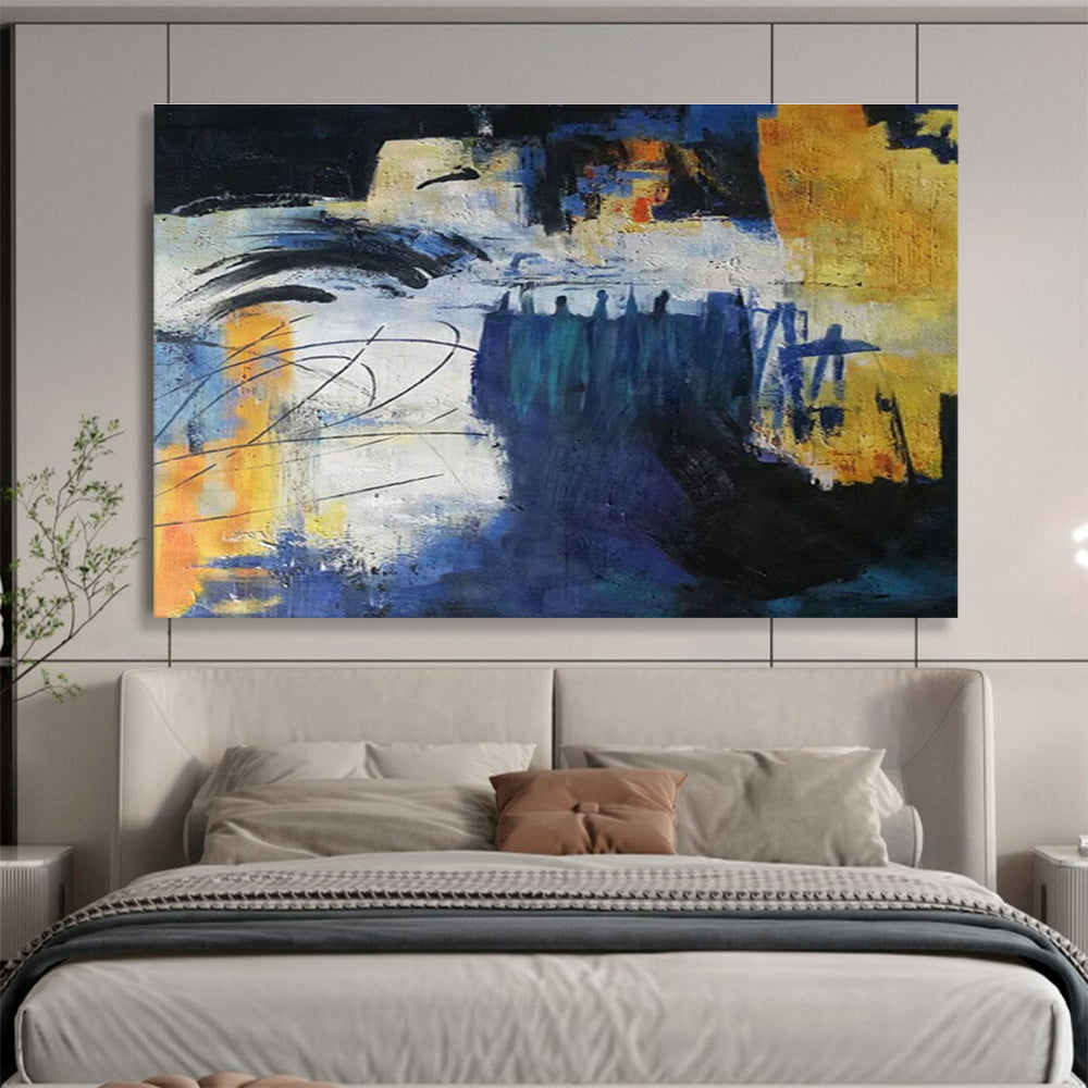 Timeless Original Immense Textured Handmade Abstract Painting for Classic Interiors DKH850