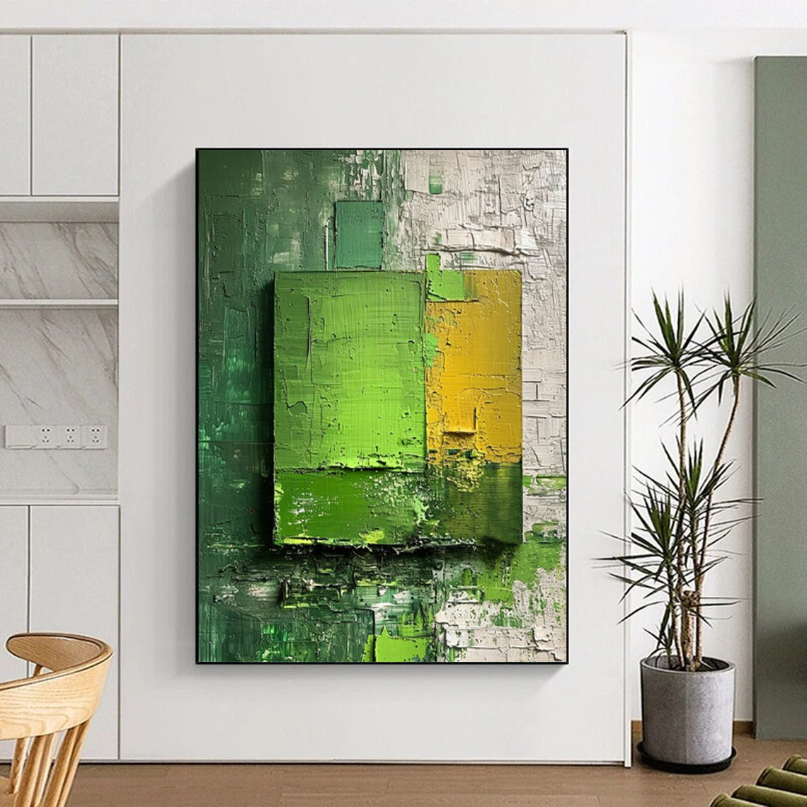 Enormous Hand - Painted Custom Abstract Gem for Bedroom and Dining Room DTP030