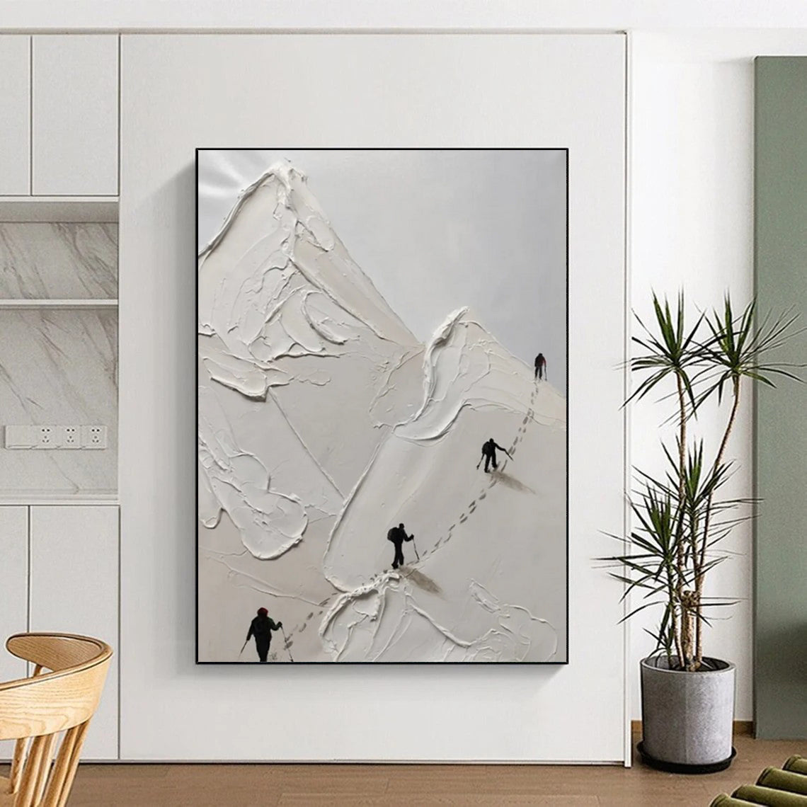 Handmade Large-Scale Abstract Paintings: Textured Beauty for Dining Room & Office DTP317