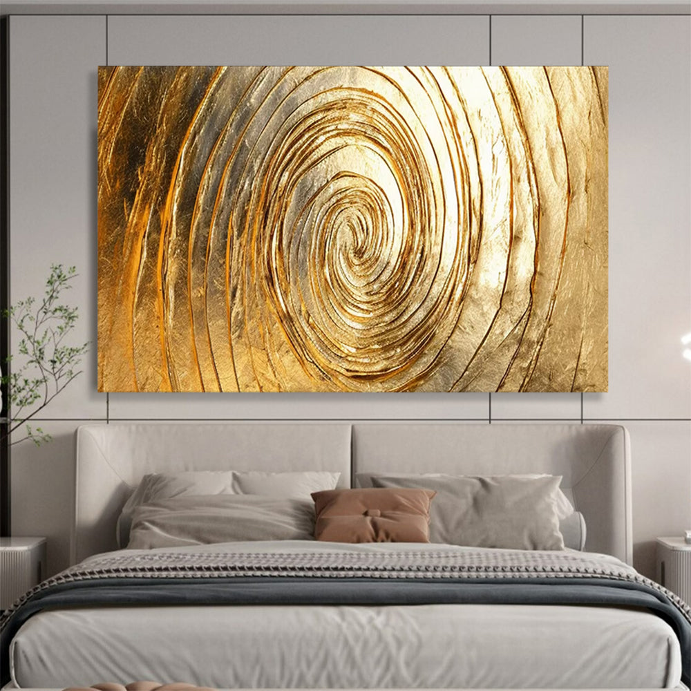 Golden Spiral Abstract - Luxe Modern Office Statement DLZ167
