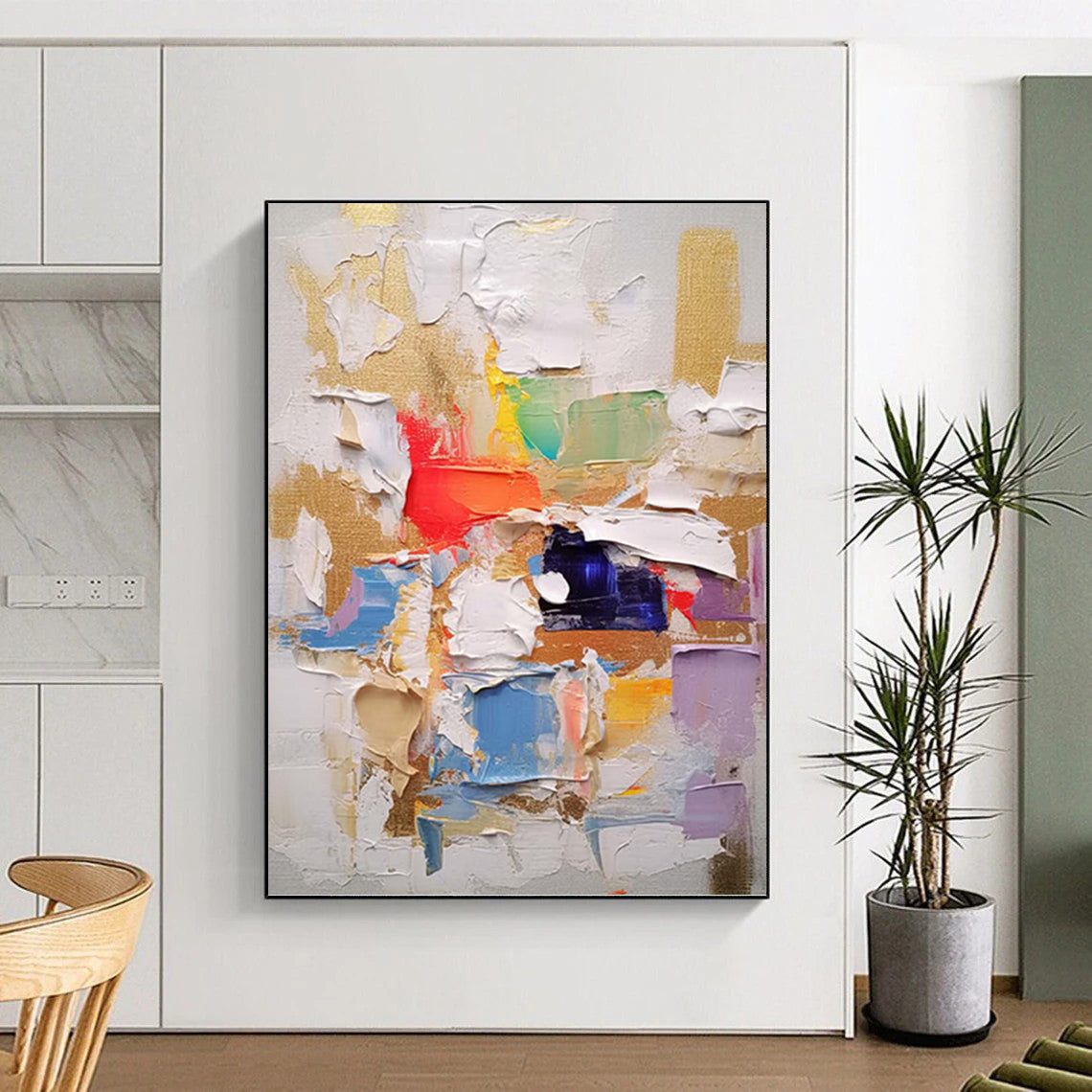 Vast Custom - Painted Textured Canvas Abstract for Bedroom & Office DKH1057