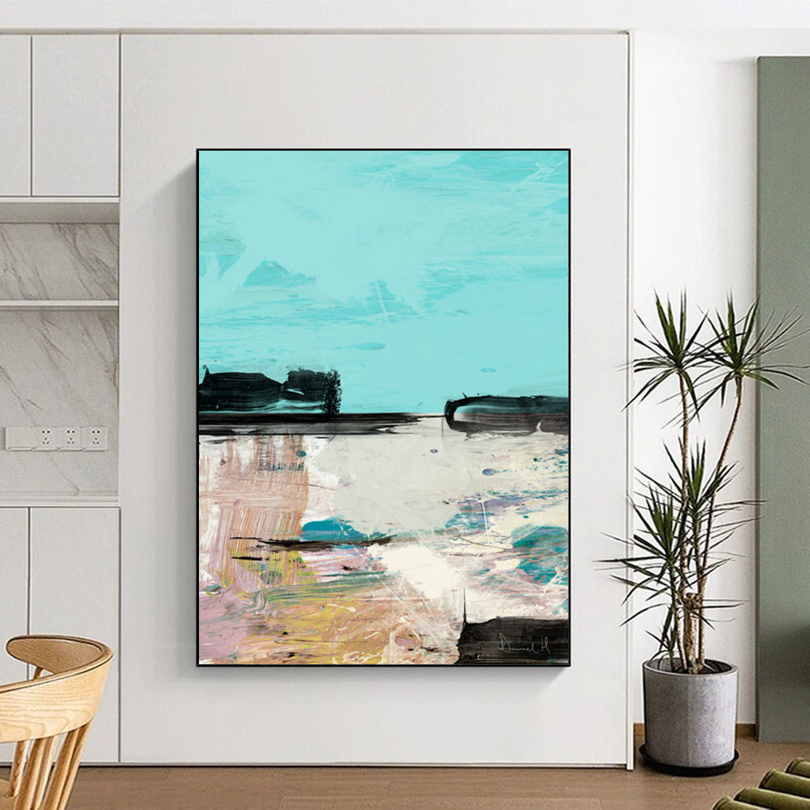 Custom Abstract Paintings: Big Sizes, Hand-Painted Textures for a Modern Look DTP197