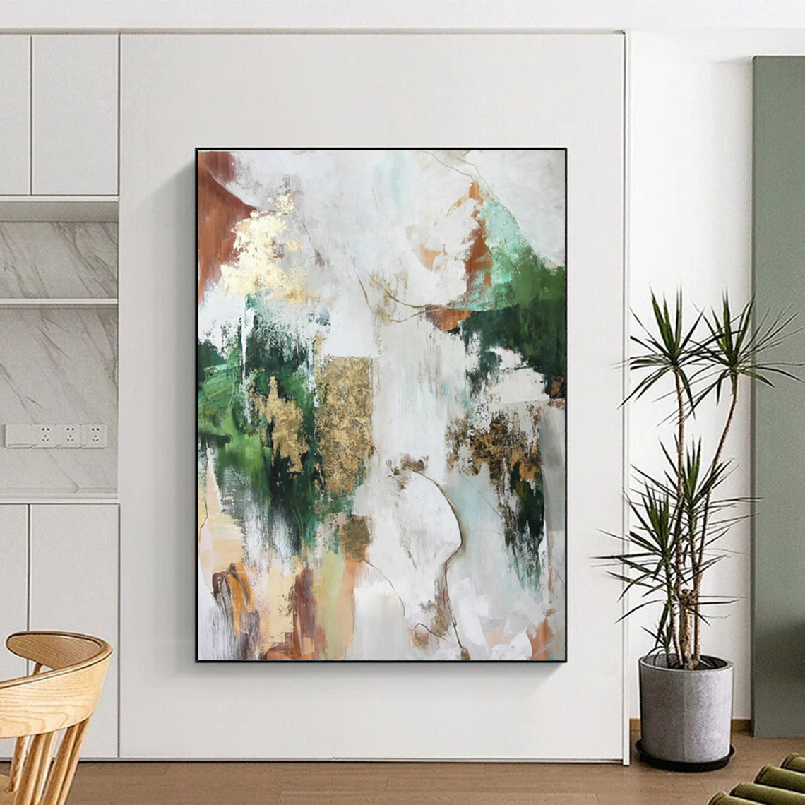 Massive Hand - Painted Custom Textured Abstract Wall Decor for Dining Room & Bar DKH1011