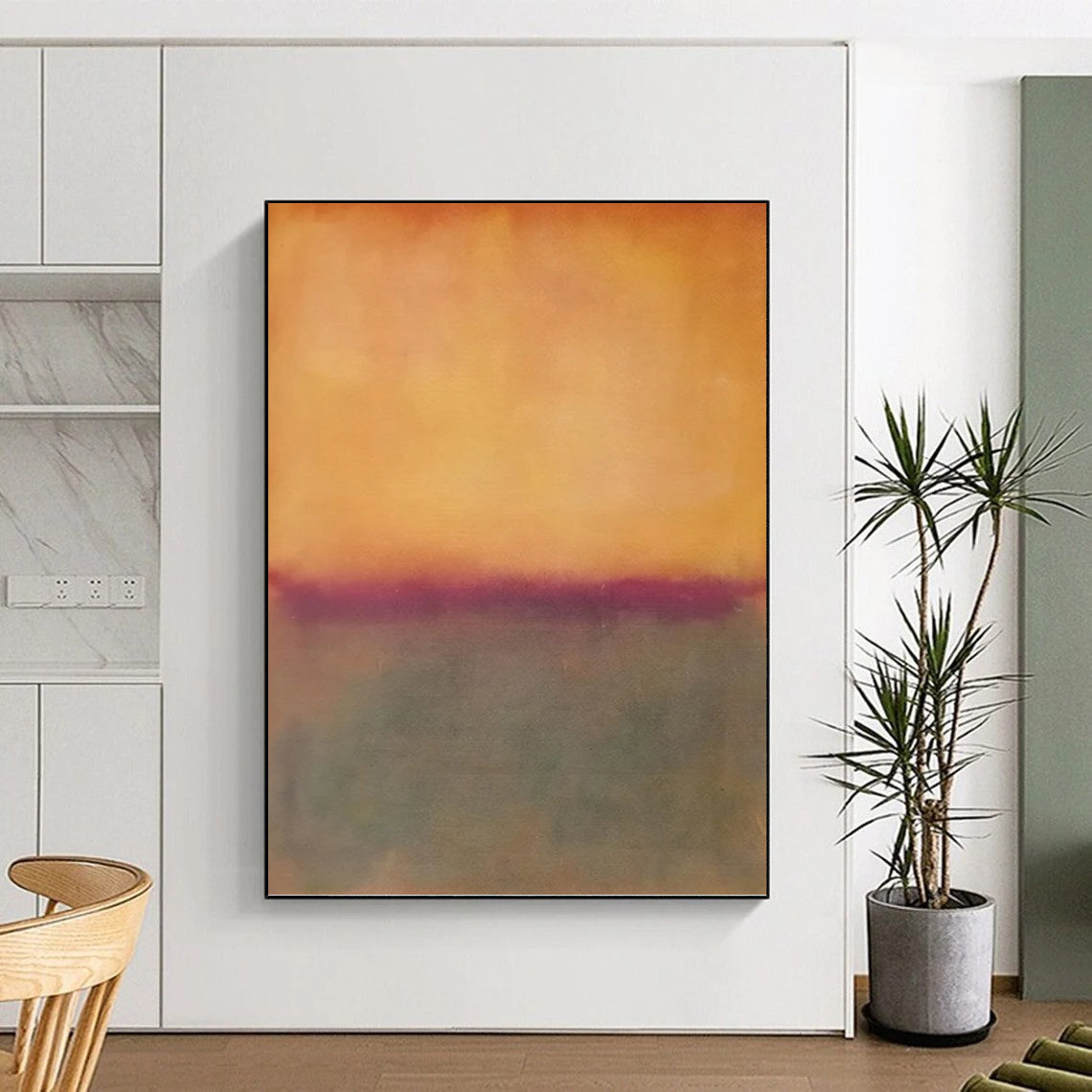 Grand - Proportioned Vertical Hand - Painted Textured Custom Abstract Madrigal for Living Room and Entryway DKH1602