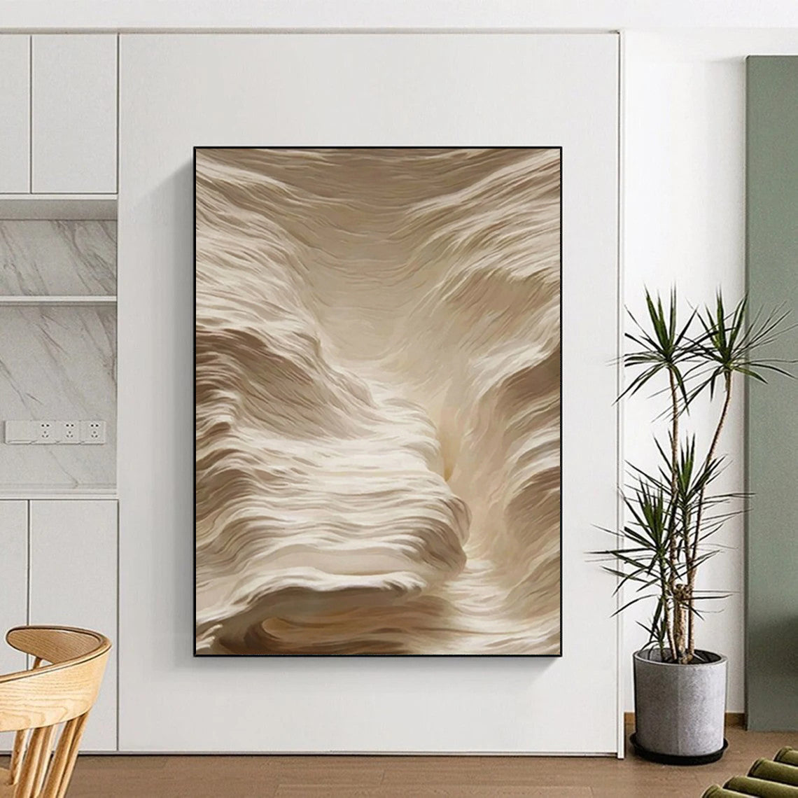 Titanic - Proportioned Hand - Painted Custom Abstract Work for Office and Dining Room DTP023